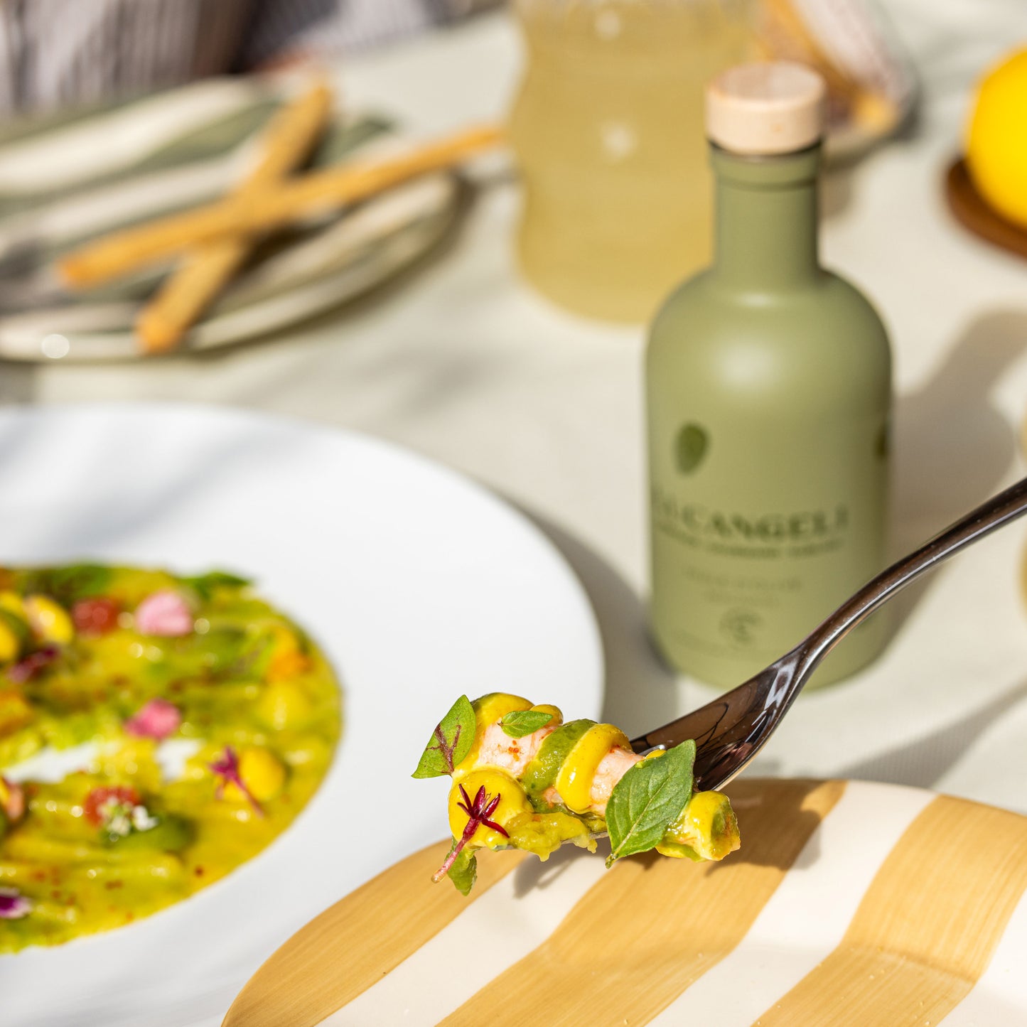 repas crevette huile