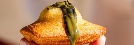 madeleine et pâte pistache
