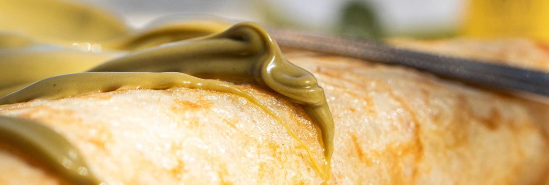crêpe et pâte à tartiner pistache