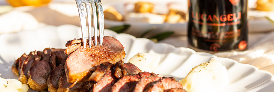 Plat de viande et vianigre