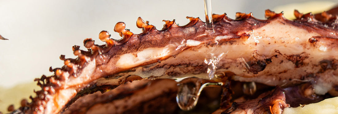 Plat cuisiné poulpe