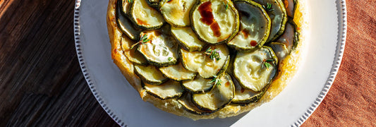Tarte courgette et filet vinaigre balsamique