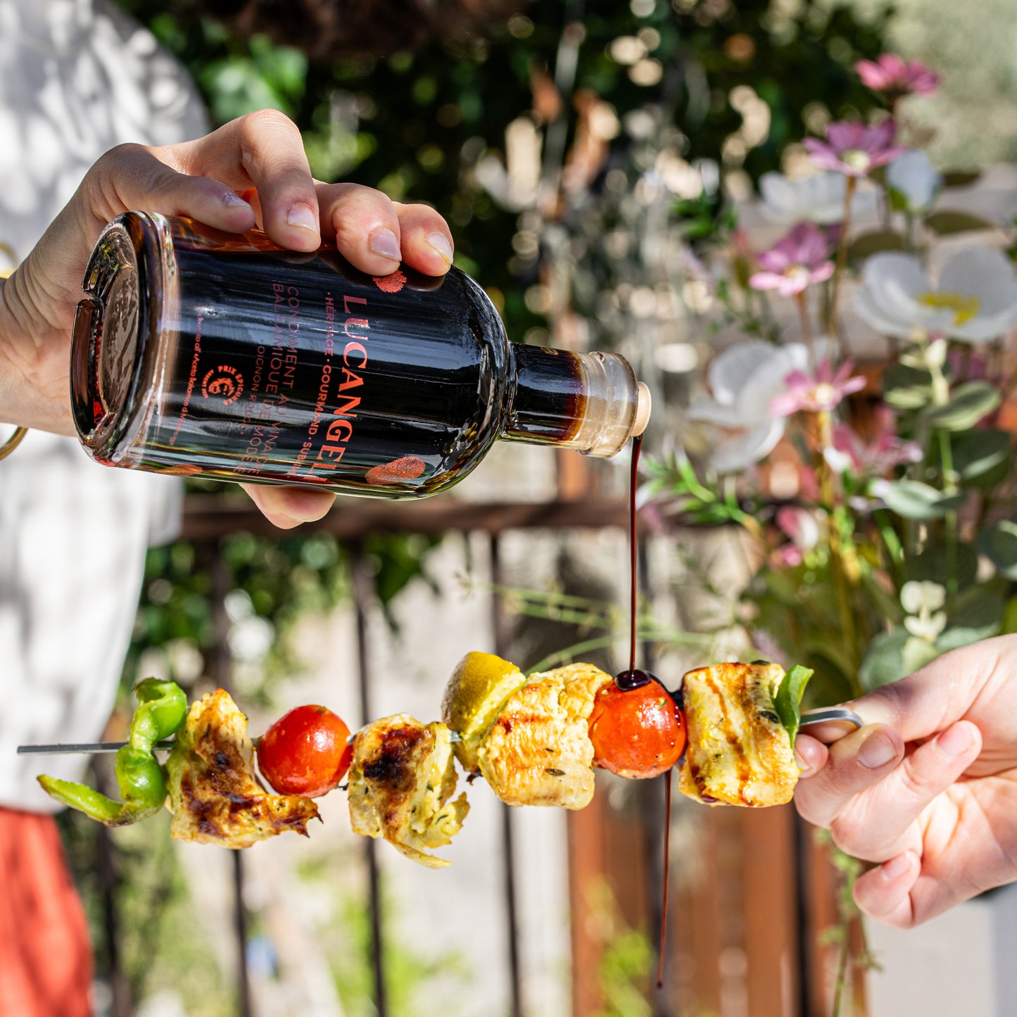 Condiment oignon rouge brochette