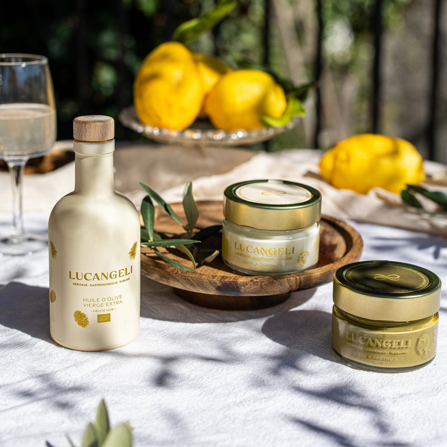 trio coffret pâte à tartiner et huile d'olive 