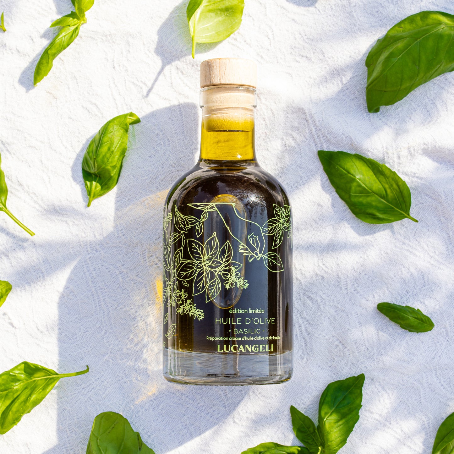 HUILE D'OLIVE BASILIC BIO