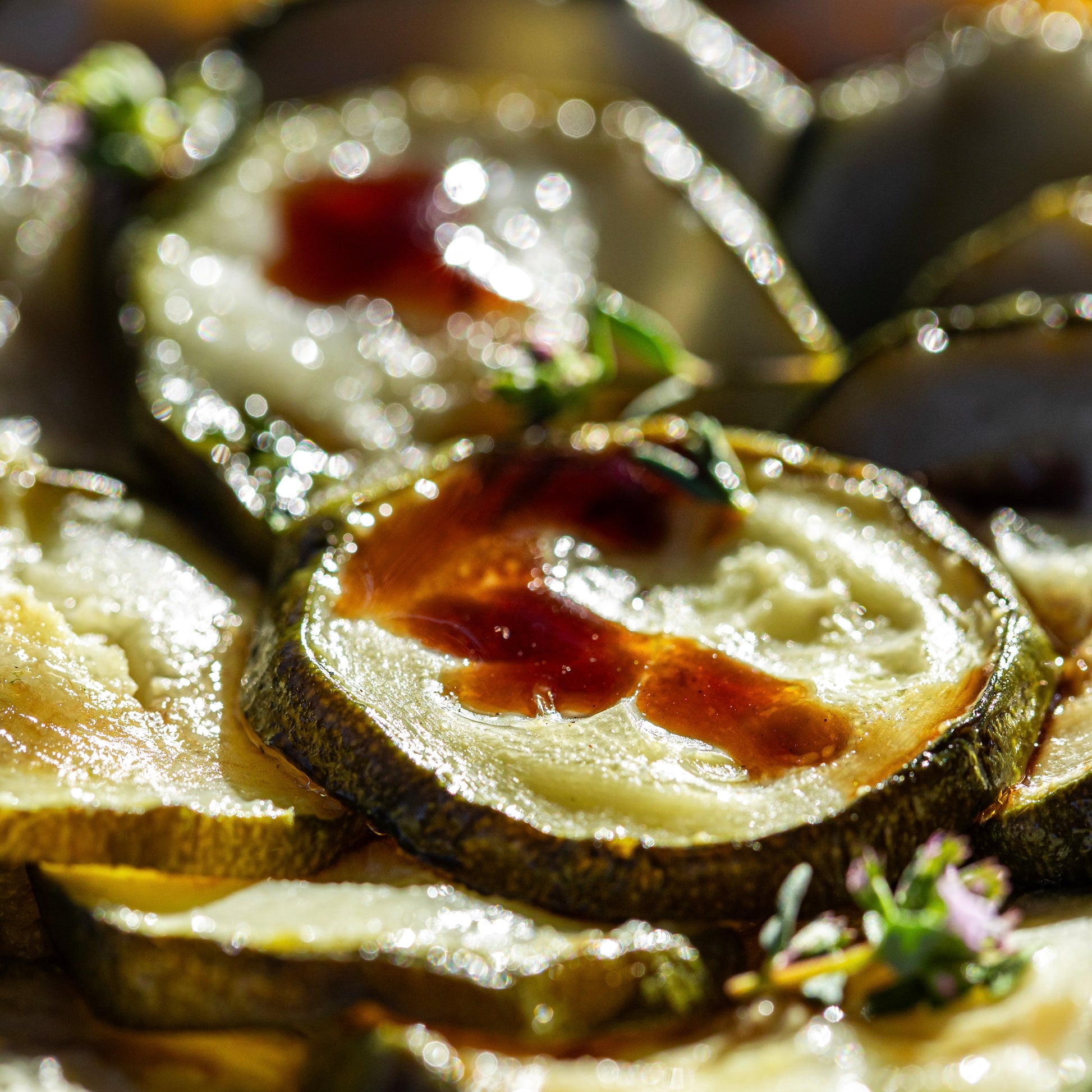 Courgette et vinaigre balsamique